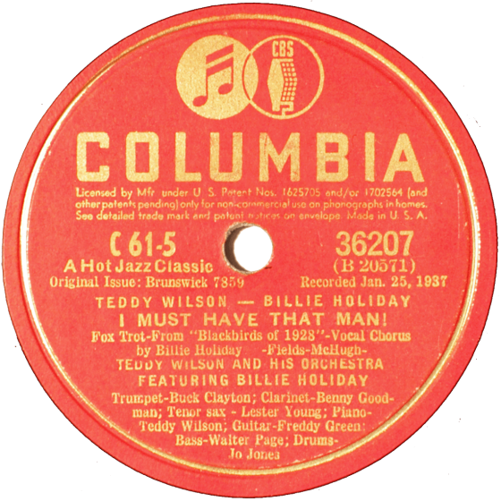 Billie Holiday, I Must Have That Man, Columbia